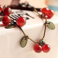 Load image into Gallery viewer, Red Cherry Jewellery Set Fashion Korean