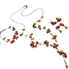 Load image into Gallery viewer, Red Cherry Jewellery Set Fashion Korean